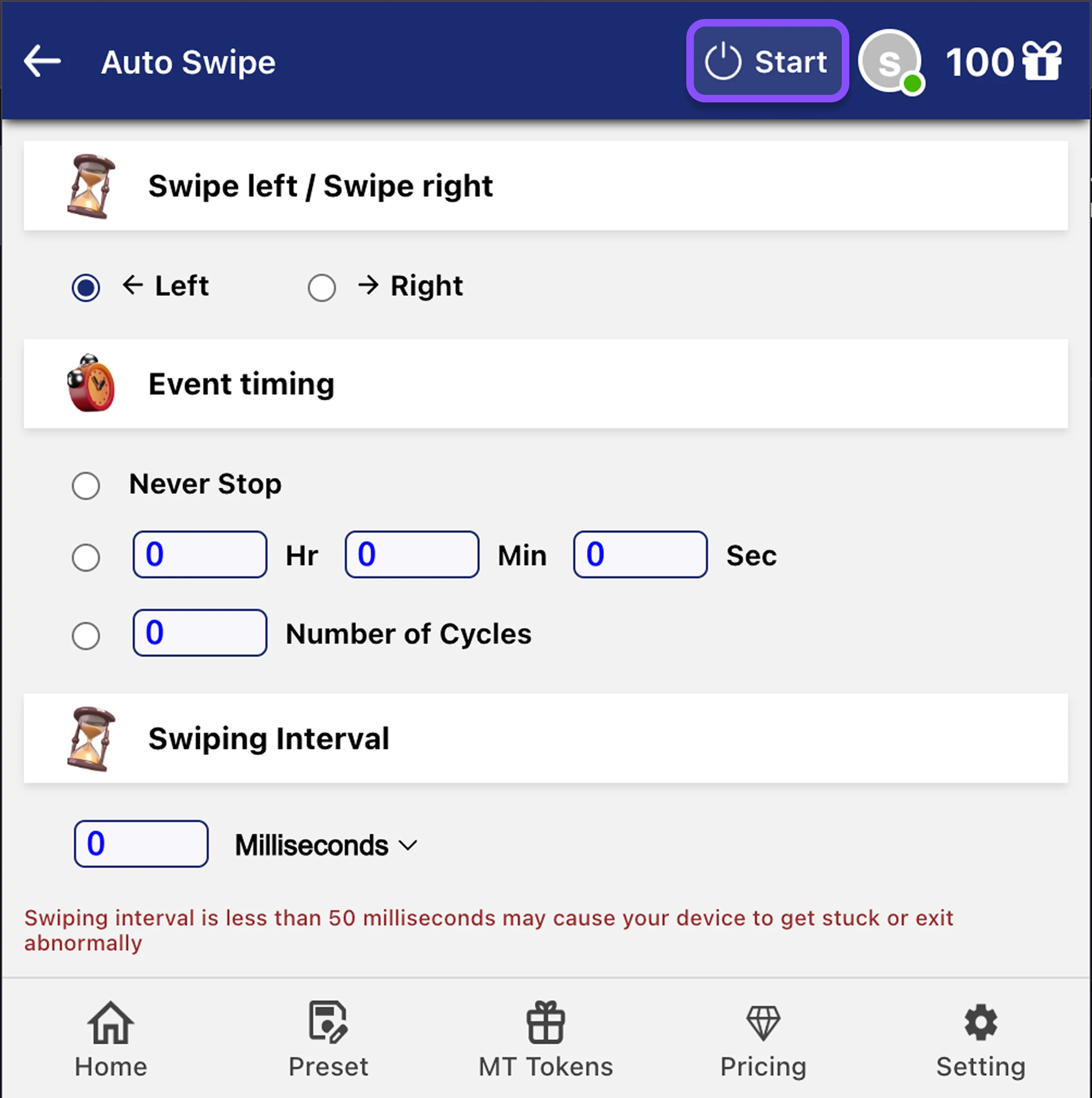 Step 4: Click on START